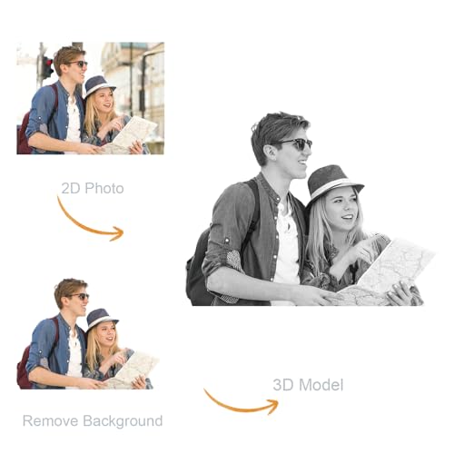 HAN'S LASER 3D Crystal Photo, Personalized Gift with Your Own Photo, Unique Mother’s Day,Birthday Gift for Women, Mother, Wife, Husband, Men(Small Heart) - size: Small Heart
