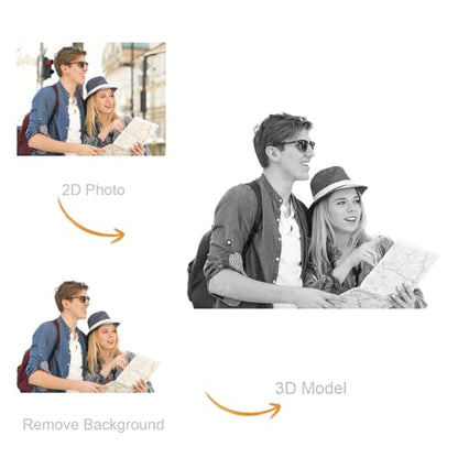 HAN'S LASER 3D Crystal Photo, Personalized Gift with Your Own Photo, Unique Mother’s Day,Birthday Gift for Women, Mother, Wife, Husband, Men(Small Heart) - size: Small Heart