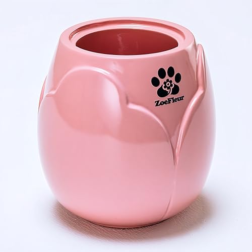 Peony Pet Cremation Urn, Resin Small Memorial Box for Cat or Dog Ashes(A-Pink) - color: Pink