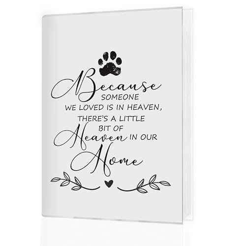 Pet Memorial Photo Album 4x6, Dog Memorial Gifts for Loss of Dog, Pet Loss Sympathy Gift, Because Someone We Love Is in Heaven Small Memory Photo Album Book for 18 Pockets Hold 36 Pictures