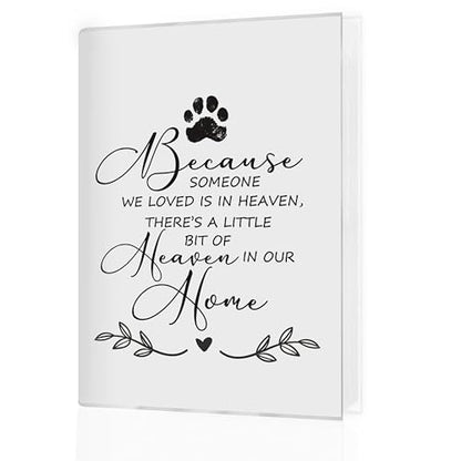 Pet Memorial Photo Album 4x6, Dog Memorial Gifts for Loss of Dog, Pet Loss Sympathy Gift, Because Someone We Love Is in Heaven Small Memory Photo Album Book for 18 Pockets Hold 36 Pictures