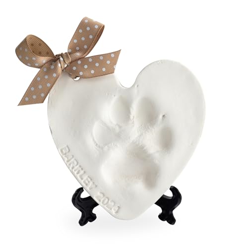 Pet Paw Print Kit for Dogs, Dog Paw Print Kit for Cats, Dog Keepsake Gift | Makes (2) Ornaments, Pet-Safe Clay and Paints, Great Gifts for Dog Lovers (Cats too!), Inkless Pet Paw Print Impression Kit
