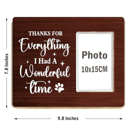 OTINGQD Dog Memorial Picture Frame,Memorial Sympathy Gifts for Loss of Dog,Thanks for Everything I Had a Wonderful Time Wooden Photo Frame for Tabletop Wall Display - style: Dog Memorial Gifts-5