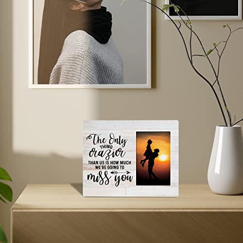 Coworker Leaving Gift Wooden Picture Frame, We Will Miss You Photo Frame | Gifts Idea for Neighbor Moving Colleague Going Away, Tabletop & Wall Mounting, 4X6 Photo - color: The