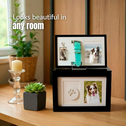 Urn for Ashes for Pets Large 9.5 × 5.71 × 7.13 Pet Urn for Dogs, Dog Ashes Keepsake, Pet Memory Box, Cremation Memorial Box, Urnas para Cenizas de Perros