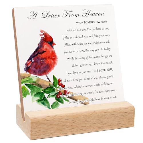 Memorial Gift, Bereavement Gifts for Loss of Loved One Loss of Family Member, Condolence Wood Sign With Wooden Stand, Sentimental Decor Sign Plaque, Sympathy Gifts for Home Table Decorations - color: 006