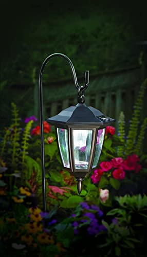 MAGGIFT 34 Inch Solar Hanging Lights Outdoor, 2 Pack | Waterproof Solar Garden Lights with 2 Shepherd Hooks Landscape Lighting for Lawn Patio Yard Pathway Driveway