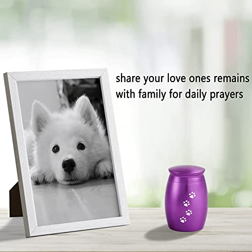 Small Urns for Pet Ashes,Puple Mini Urn for Dog or Cats Ashes - color: Purple