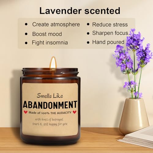 Smells Like Abandonment Candle, Moving Away Gift, Coworker Goodbye Gifts - color: Smells Like Abandonment