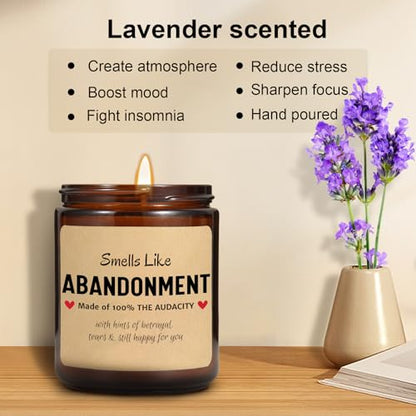Smells Like Abandonment Candle, Moving Away Gift, Coworker Goodbye Gifts - color: Smells Like Abandonment