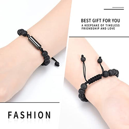 shajwo Cylinder Urn Bracelet for Ashes for Women Men - color: Black