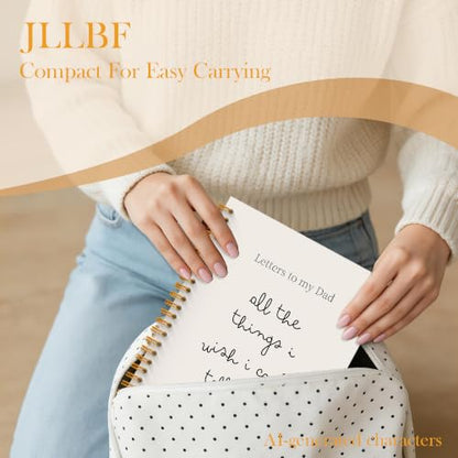 JLLBF Memorial Gifts for Loss of Dad Spiral Notebook 5.5x8.3in | Sympathy Gifts Notebooks for Loss of Father, Remembrance Condolence Grief Gift, Letters to My Dad Journal Notebook - color: Letters To Dad 02