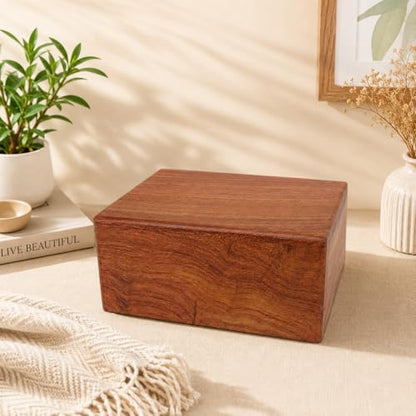 Wooden Urn Box - Urn for Human Ashes Funeral Cremation Urn(X-Small) - size: X-Small