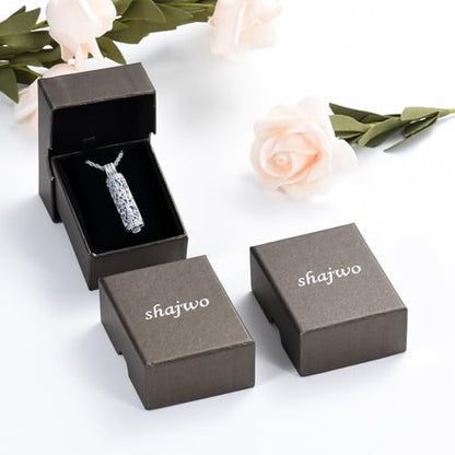 shajwo Cylinder Cremation Jewelry Tree of Life Urn Ashes Necklace for Women Men Vial Cremation Ash Pendant Loved One Memorial Jewelry - color: Rainbow