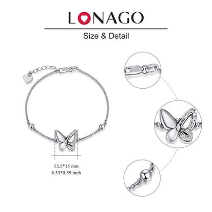 Butterfly/Sunflower/Red Cardinal/Hummingbird Cremation Jewelry 925 Sterling Silver Urn Bracelet Ashes Keepsake Hair Memorial Always in My Heart Locket for Women Mom - style: Butterfly