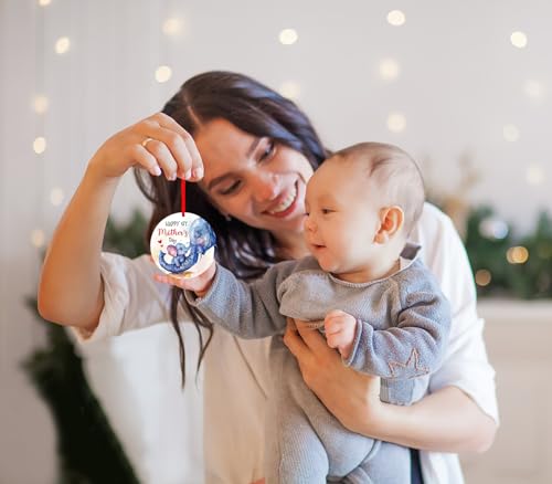 D4DREAM Happy First Mothers Day Elephant Ornament Gifts for New Mom Cute Elephant 1st Mother to Be Gifts for First Time New Mother to Be Expecting Mom from Baby - color: 2-4 Mothers Day