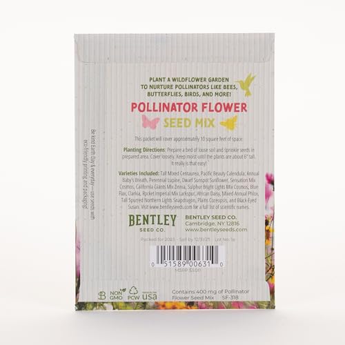 Bentley Make Everyday Earth Day 2025, Pollinator Flower Mix Seeds, All Favor Seed Packets, 25 Count - style: Make Everyday Earth Day