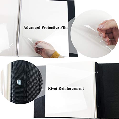 RECUTMS Self Adhesive Photo Album Leather Large Scrapbook 60 Pages (Brown) | Magnetic Self-Stick Double Sided White Inner Page, DIY Albums for All Size Pictures, Cover Window, Travel Family Wedding Book - color: Brown, size: 13.3''X13.4'' 60Pages-White Pa