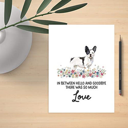 Andaz Press Jumbo Pet Sympathy Card with Envelope, Sorry For Your Loss Card, French Bulldog, Loss Of Pets Dog Grief Bereavement Card with Big Blank Space to Send to Friends, Family, 8.5" x 11", 1-Pack - color: French Bulldog 1