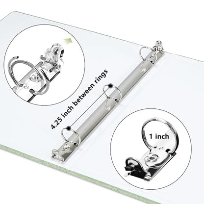 Vienrose Self Adhesive Photo Album 3 Ring Binder 40 Pages Light Green | Linen Cover, Scrapbook Album, Sticky Pages, 2x3 4x6 5x7 8x10 Photos - color: Light Green, size: 20 Sheets/40 Pages