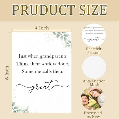 Grandpa Grandma Gifts Photo Album Holds 36 4x6 Photos, Grandparents Gifts from Grandkids, Just When Grandparents Think Their Work is Done Small Photo Album Memory Keepsake - color: Grandparents