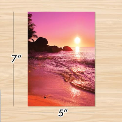 Designer Greetings For Your Words, Blank Cards 6 Pack - color: Beach Sunset