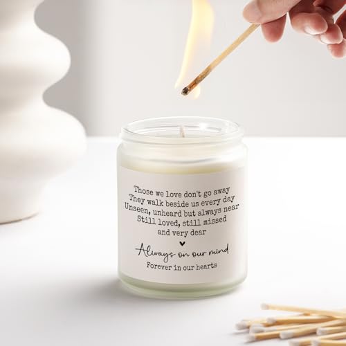 Shqiueos Sympathy Gifts for Loss of Loved One, Memorial Lavender Candle | Soy Wax 7oz, Bereavement, Thinking of You, Grief Gift, Funeral Comfort Condolence Remembrance Christmas Gift