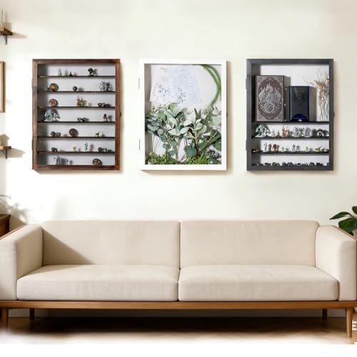 Muzilife 16x20 Shadow Box Wood Picture Frame with Shelves, 2.83 Deep, Black - color: Black, size: 16"x20" with Shlef