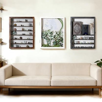 Muzilife 16x20 Shadow Box Wood Picture Frame with Shelves, 2.83 Deep, White - color: White, size: 16"x20" with Shlef