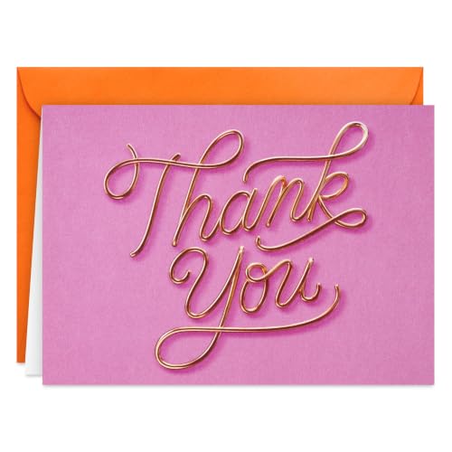 Hallmark Bulk Thank You Cards with Envelopes, 40-Pack (Pink and Orange)