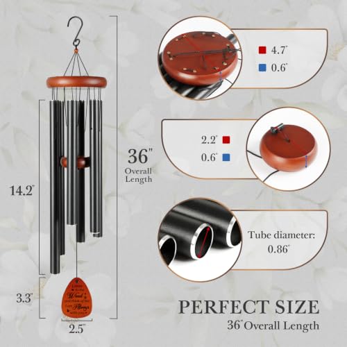 SteadStyle Cat Memorial Gifts for Loss of Cat, 36" Pet Memorial Wind Chimes | Pet Memorial Gifts for Cats, Loss of Cat Sympathy Gift, Cat Remembrance Bereavement Gifts, Wind Chimes Outdoor Garden Patio - size: 36 In