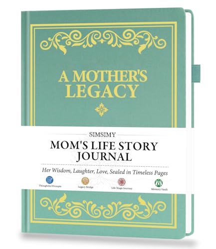 Mom's Life Story Journal, A Family Keepsake with Prompt Questions for Mom to Share Her Memories, Hardcover Book Gift for Mother's Day Birthday Christmas - color: Teal, size: Mom's Life Story Journal