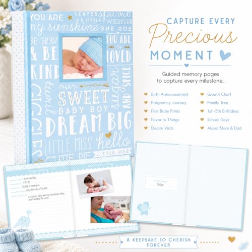 Lil’ Peach Blue Dream Big Baby Memory Book, First 5 Years Journal - style: Blue Dream Big