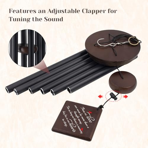 Memorial Wind Chimes for Outside, Sympathy Gift for Loss of Loved One | Cardinal Wind Chimes for Mom Dad, Sympathy Bereavement Condolence Gift - size: Cardinal