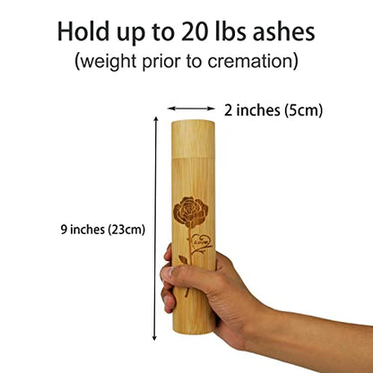 4 Pack Small Biodegradable Bamboo Scattering Tubes Urn for Human Ash - color: Flowers, size: Small (Set of 4)