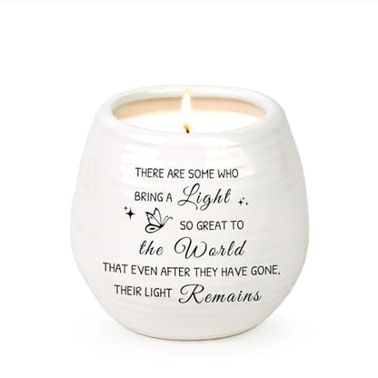 Sympathy Gifts 10 Oz Memory Candle for Loss of Loved One - color: Their Light Remains