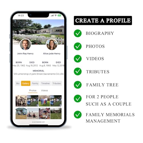 Grave Medallion and Memorial Webpage , QR Memorial Plaques for Outdoors,Headstone Grave Marker ,Sympathy Gifts for Loss of Loved One, Collecting Memories, Photos, and Messages from Family/Friends
