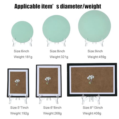 HESTYA 6 Pack 7 Inch Clear Acrylic Easel Stands for Plate Display - color: Clear, size: 7 Inch