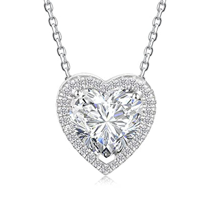 Cremation Jewelry for Women 925 Sterling Silver Heart Opal Urn Ashes Necklace Jewelry Memorial Keepsake(Heart-shaped) - color: Heart CZ