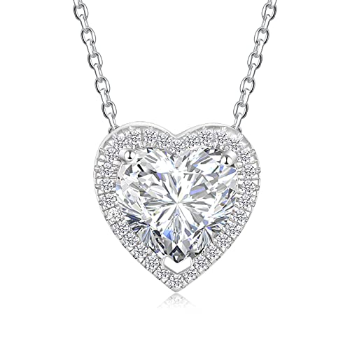 Cremation Jewelry for Women 925 Sterling Silver Heart Opal Urn Ashes Necklace Jewelry Memorial Keepsake(Heart-shaped) - color: Heart CZ