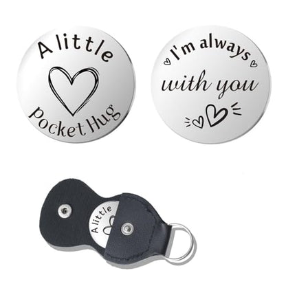 Pocket Hug Token for Women Men Him Birthday Inspirational Gifts for Daughter Friend Long Distance Gifts for Wife Mom - color: I'm Always With You
