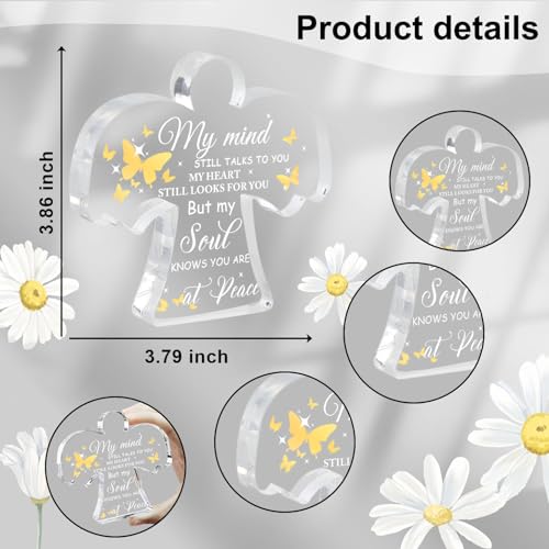 Condolence Gifts, Remembrance Gifts, Angel Acrylic Desk Sign, Grieving Gift with Sympathy, Condolence Sentimental Gifts, Memorial Bereavement Sympathy Gifts for Loss of Loved One - style: 007