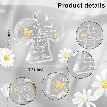 Condolence Gifts, Remembrance Gifts, Angel Acrylic Desk Sign, Grieving Gift with Sympathy, Condolence Sentimental Gifts, Memorial Bereavement Sympathy Gifts for Loss of Loved One - style: 007