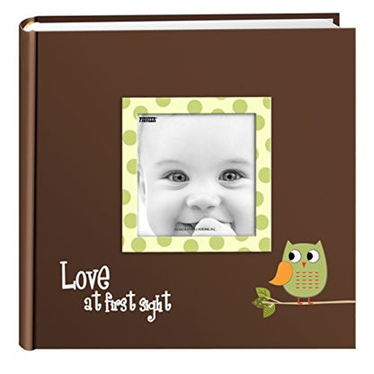 Pioneer Photo Albums EV-246FB/OG 200-Pocket Baby Owl Printed Designer Frame Cover Photo Album, Green 4 x 6 Inch - color: Green