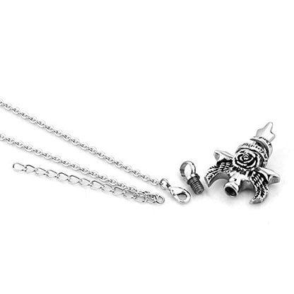 in Loving Memory Dad Grandma Mom Cross Cremation Urn Necklace for Ashes Angel Wings Memorial Keepsake Pendant Locket Jewelry - style: Mom