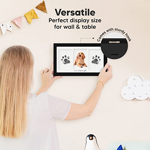Inkless Hand and Footprint Kit, Boy Girl Newborn Keepsake (Onyx Black) | No Mess Ink Pad for Baby Handprint, Clean Touch Paw Print Kit for Dog Picture Frame, Personalized Baby Christmas Shower Gifts - color: Onyx Black
