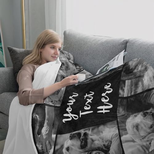 XINLING Custom Memorial Blanket with Pictures for Loss of Loved One Personalized Photo Blanket Customized Sympathy Gifts in Memory of Mom Dad Grandma Grandpa(6 Photos) - color: 6 Photos