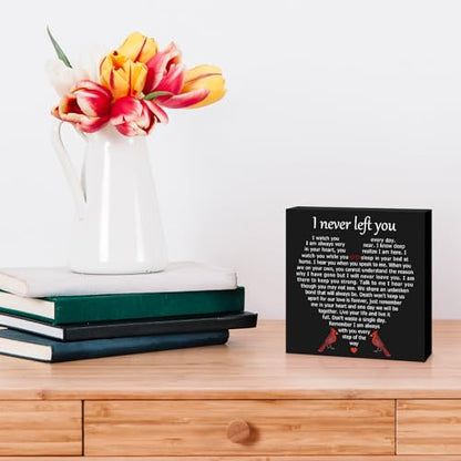 Memorial Sympathy Gifts for Loss of Loved One Bereavement Gift for Loss of Mother Father Husband Memorial Wooden Block Sign Condolence Funeral Remembrance Decoration