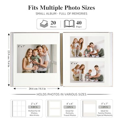 Linen Self Adhesive Photo Album 10x10 40 Pages Black | Window cover, Small Scrapbook album, 2x3 4x6 5x7 photos, Wedding, Couple, Travel memories - color: Black, size: 40 Pages (20 Sheets), 10 x 10 Inch