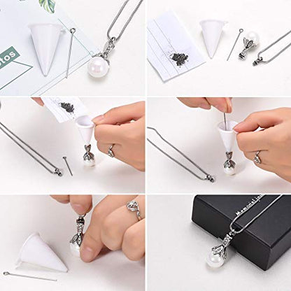 memorial jewelry Music Urn Saxophone Horn Chain Necklace Cremation Ash Keepsake Pendant - color: Gun